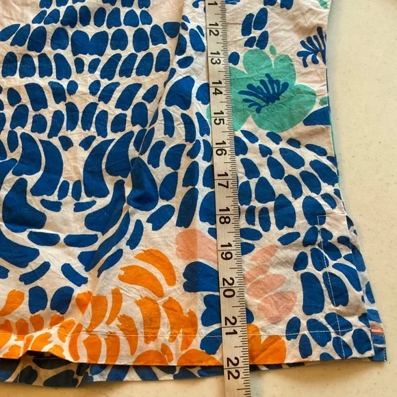 Oliphant Blue and Orange Patterned Blouse - Picture 10 of 10
